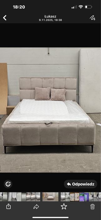 łóżko z materacem nowe