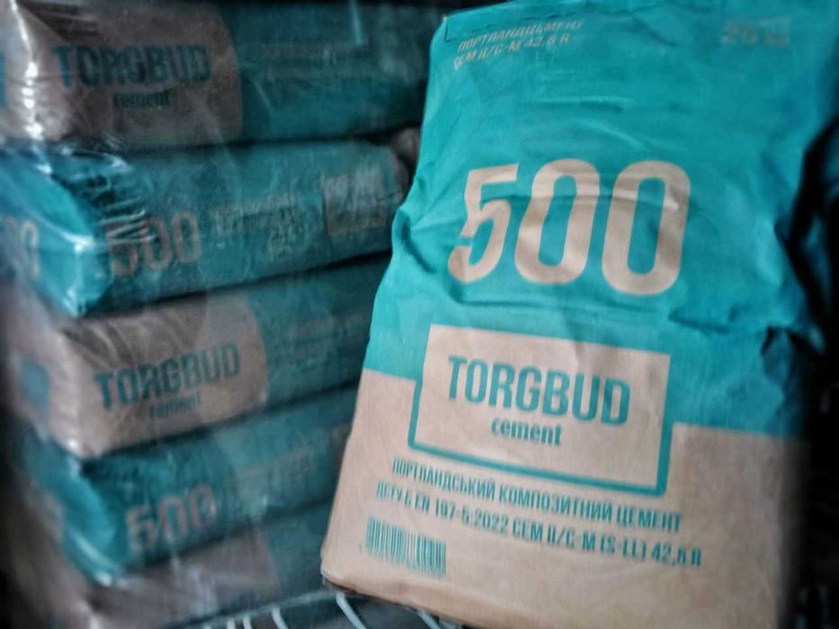 Цемент Торгбуд М400, М500 | 25 кг | Будівельний цемент | Бердичів | ОРТЕК