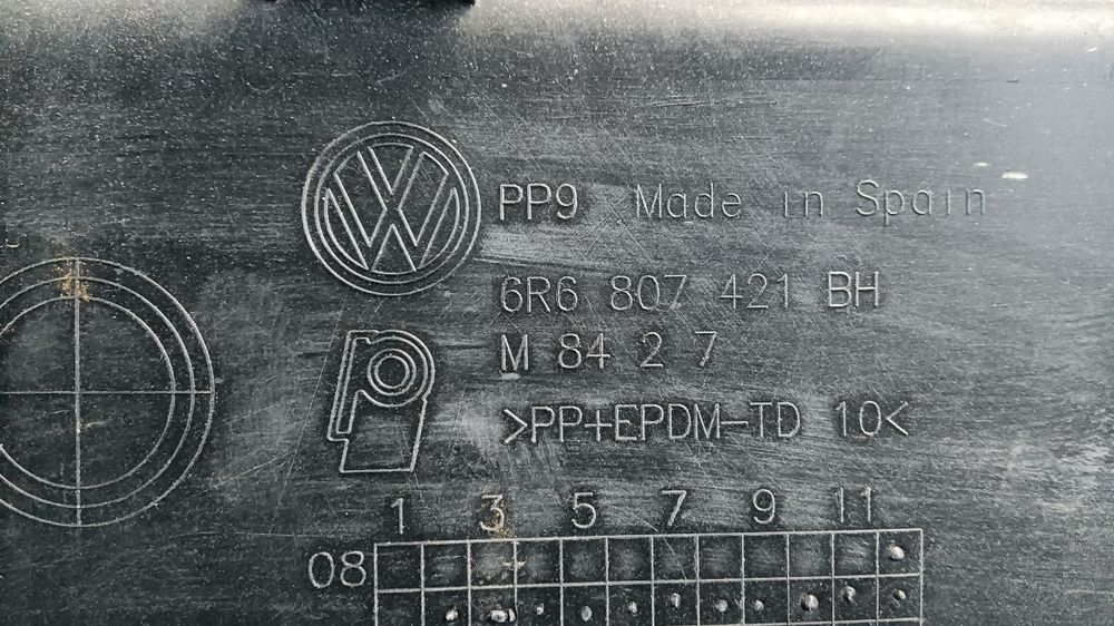 Parachoques VW polo para choques 2010