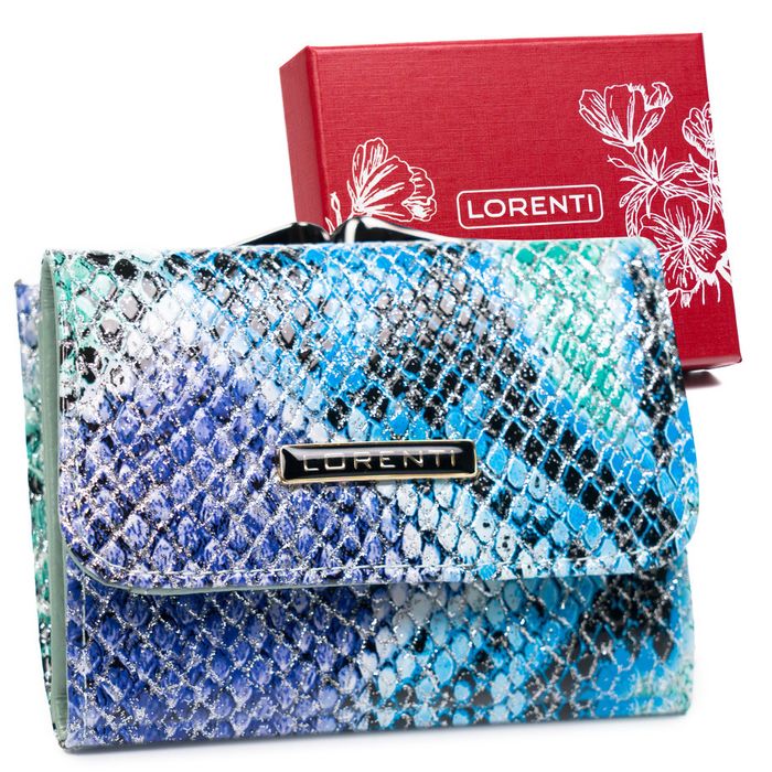 portmonetka damska z wężowym wzorem - lorenti