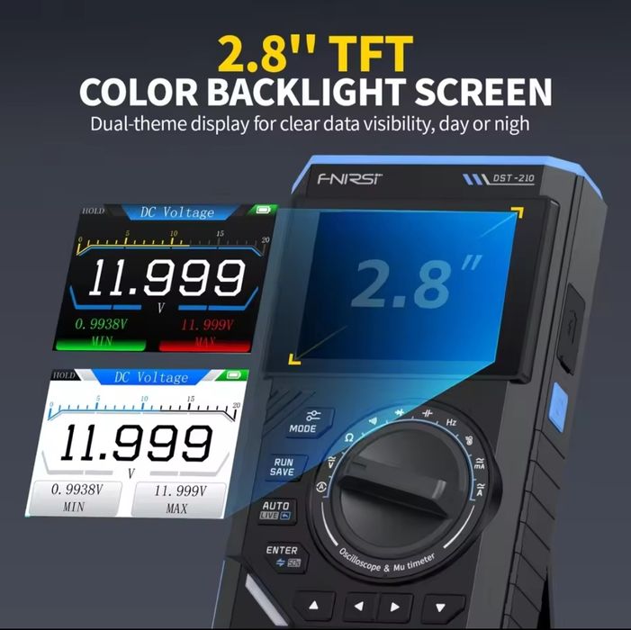 Осцилограф-мультиметр 3-в-1 Fnirsi DST-210