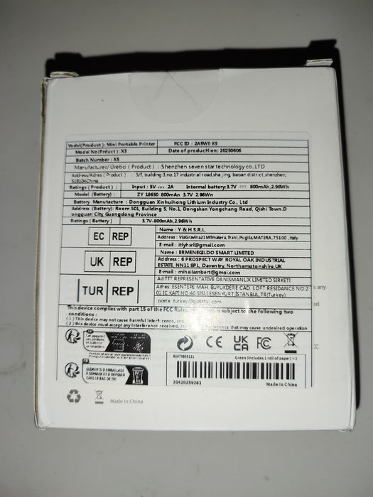 Mini impressora  nova