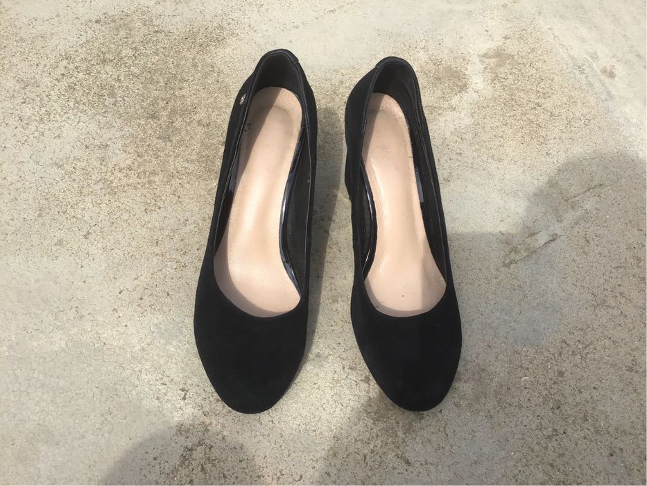 Туфли черные, замш натуральный