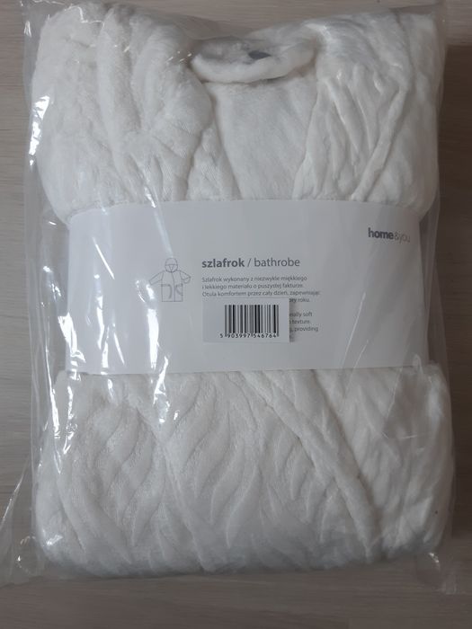 Szlafrok damski kremowy z kapturem home&you polar