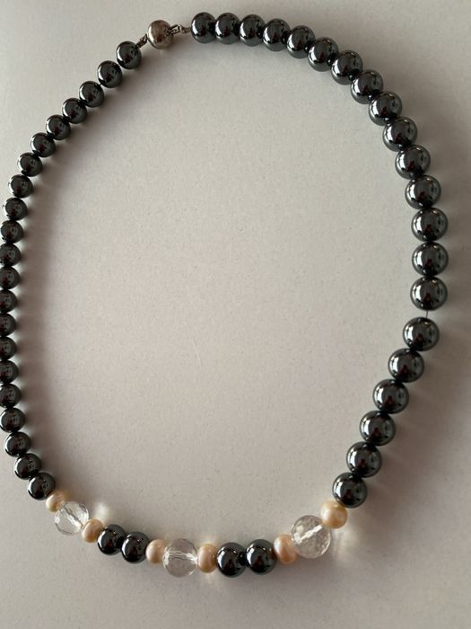 NOWY / Naszyjnik hematyty 55 cm