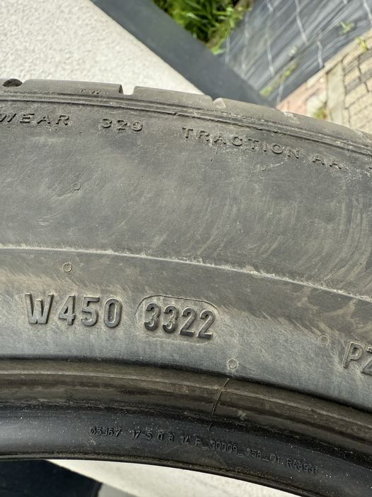 4szt Opony letnie pirelli Pzero 285/45/21 -5,8mm 2022r, bmw x7-Runflat
