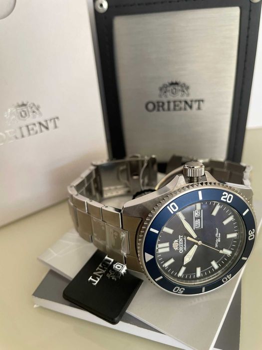 Orient Mako III Automatico - Mostrador Azul - Vidro Safira
