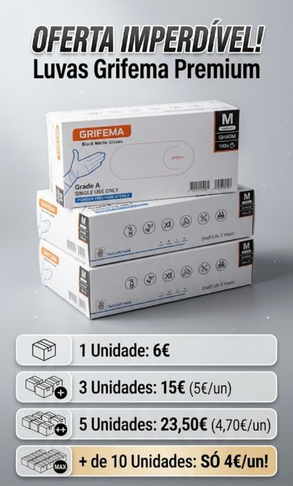 Luvas Nitrilo Tamanho M  Caixa de  100unid