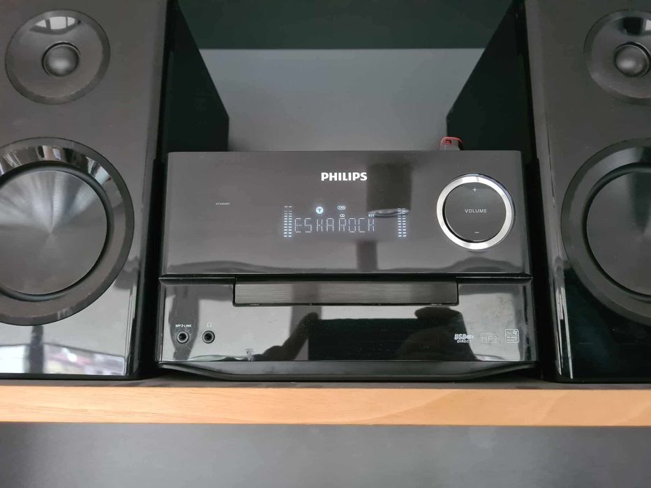 Wieża Philips + 4 kolumny wOOx + pilot + kable