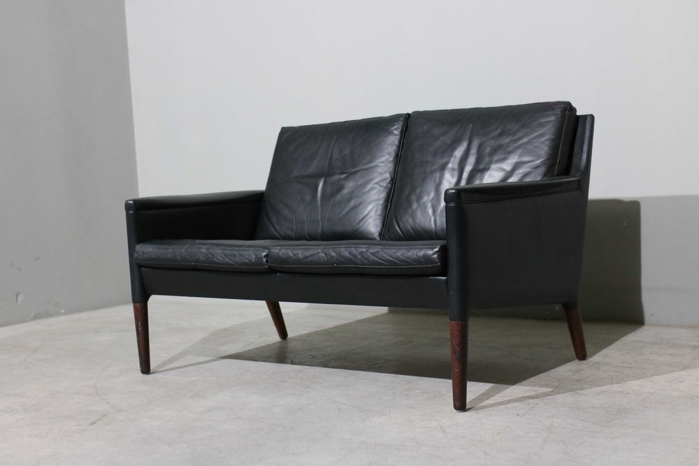 Conjunto de 3 sofás Kurt Ostervig em pau santo e couro | Mid Century