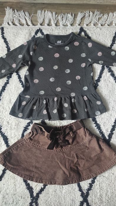Zestaw ubrań spódniczka, bluzeczka r. 86