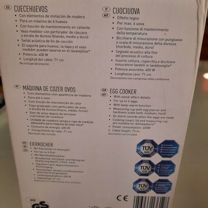 Maquina de cozer ovos a vapor