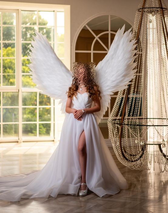 Сукня для дівчинки зі шлейфом