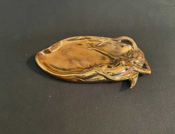 Secesja paterka stara mosiądz lub brąz