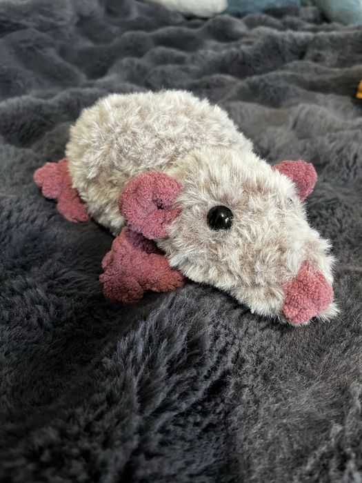 Szydełkowany szary szczurek crochet rat