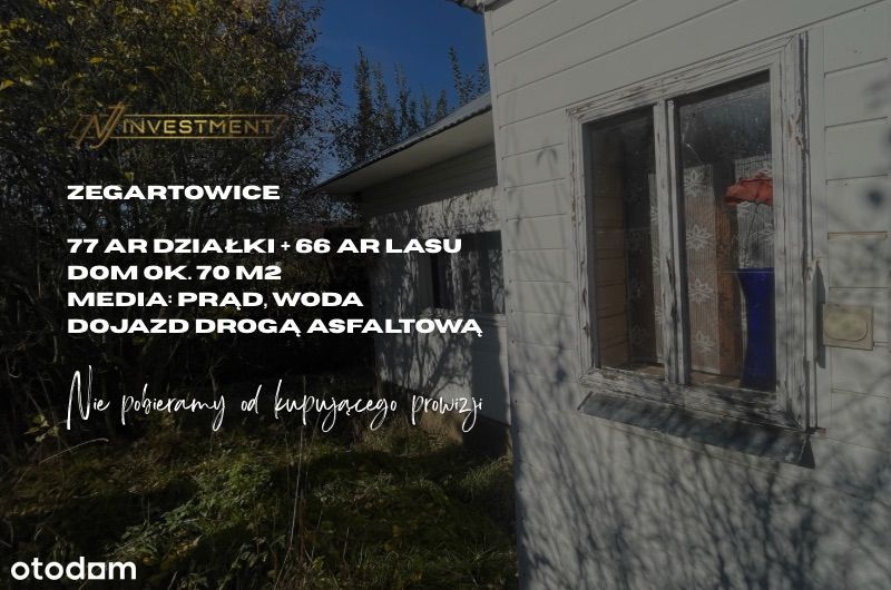Dom z potencjałem pod agroturystykę lub prywatny azyl działka 78arów