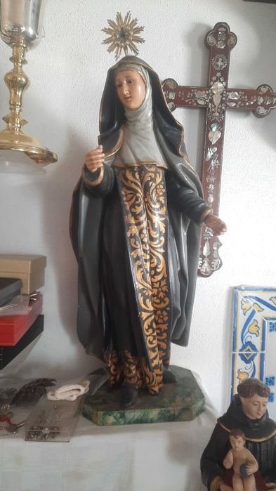 Santa Teresa de Avila em madeira do séc XIX