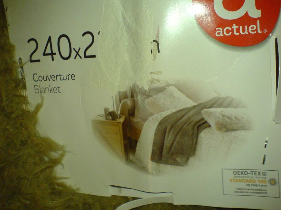 KOC MISIEK WŁOCHATY WELUR 240x220 cm NOWY nieużywany opakowanie metka