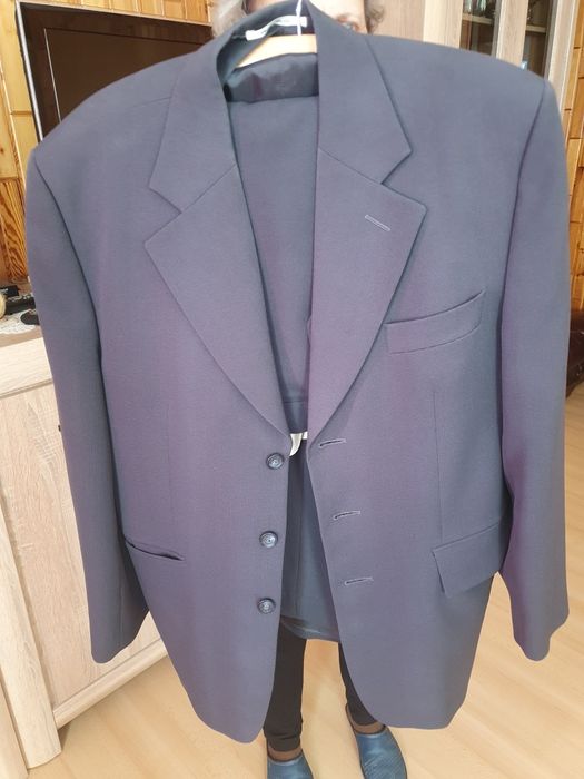 Trzyczęściowy garnitur L 50 męski 170/108/94 marynarka spodnie kamizelka ciemny grafit sunset suit