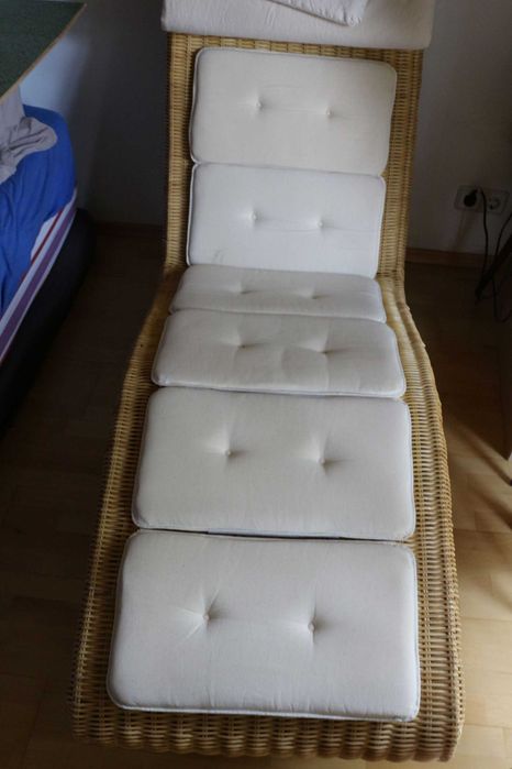 leżanka,szezlong, rattan,