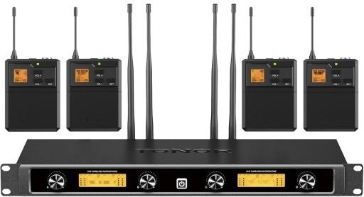 Tonor zestaw studyjny tw844 4 bezprzewodowych mikrofonów