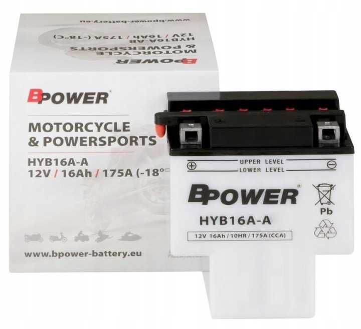 Akumulator motocyklowy BPower HYB16A-A HCB16A-A 12V 16AH L+