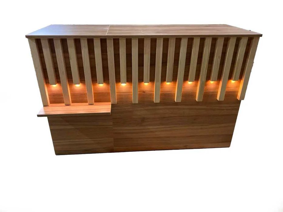 Барная стойка/ресепшн Хадсон Амарето LED