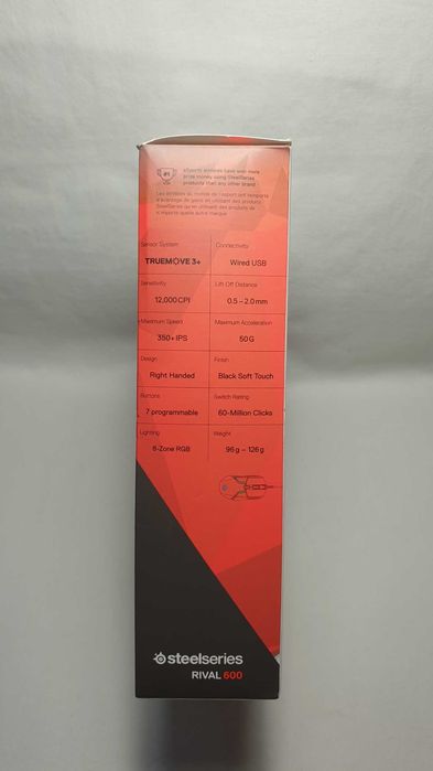 Mysz przewodowa SteelSeries Rival 600 - jak NOWA.