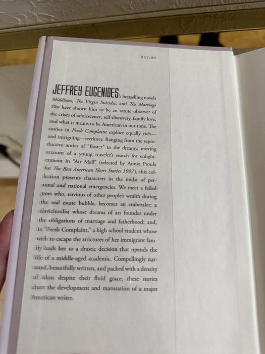 Jeffrey Eugenides Fresh Complaint перше видання підписана автором