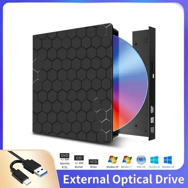 Зовнішній портативний привід дисковод Maiwo DVD±R/RW CD-RW - USB 3.0