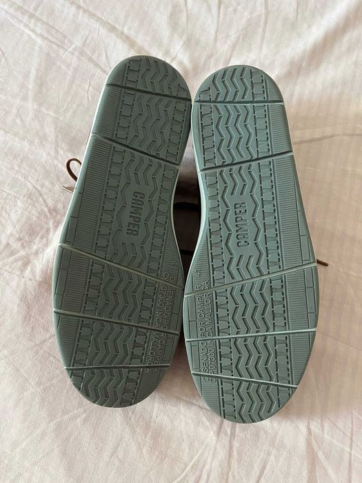 Sapatos Camper de homem em pele castanha com atacadores, tamanho 41