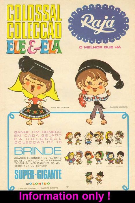 Antiga Coleção Completa ~ ”ELE E ELA” ~ 16 Monocromáticos RAJÁ ~ 70´s