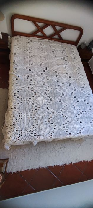 Colcha de renda branco
