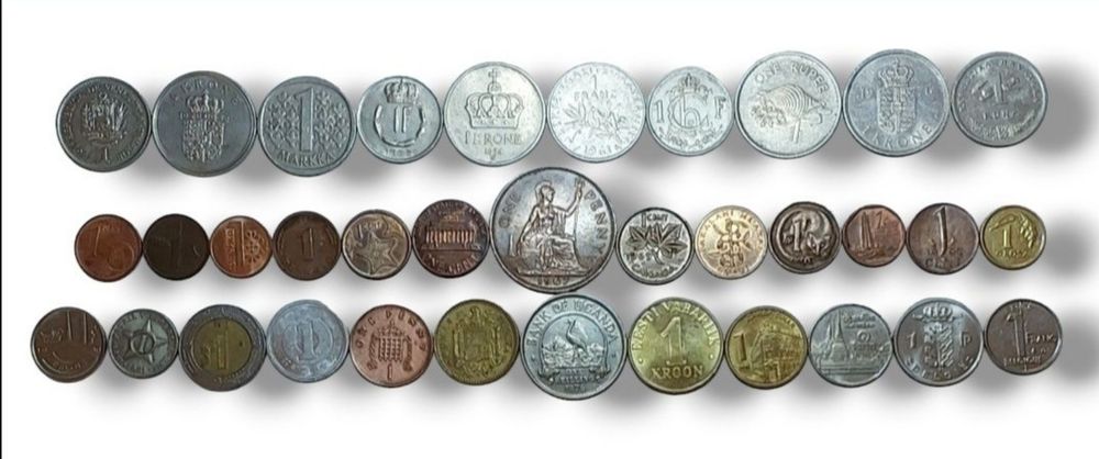 Набір монет світу ОДИНИЧКИ 35 штук