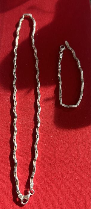 Srebrny komplet ocechowany w Poznaniu