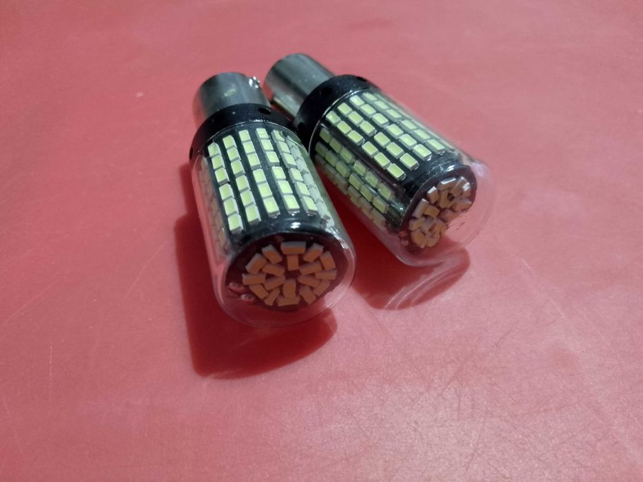 Żarówki P21W 5W 1156 BA15S LED 144 LED Biały Canbus 2 szt Mocna Wstecz