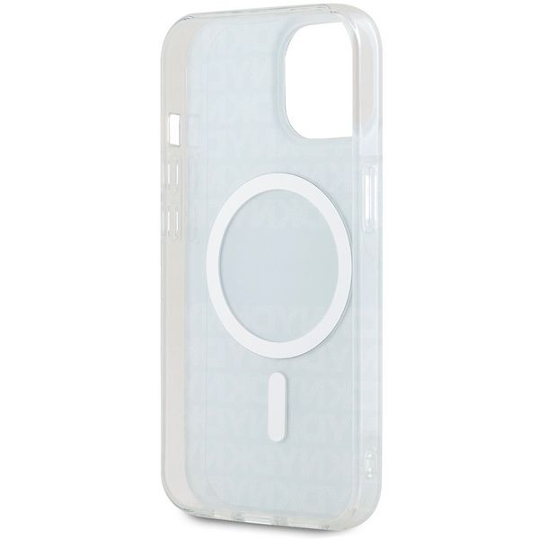 Etui DKNY IML Mono i Stripe MagSafe na iPhone 15 / 14 / 13 - niebieskie