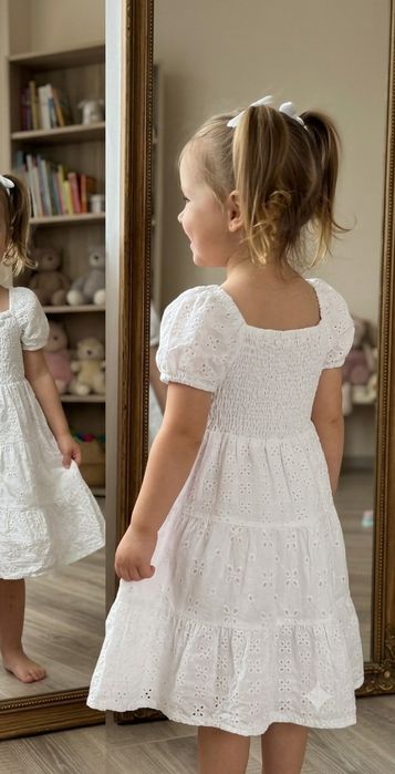 Біле плаття Matalan з бавовни для дівчинки 3-4 років
