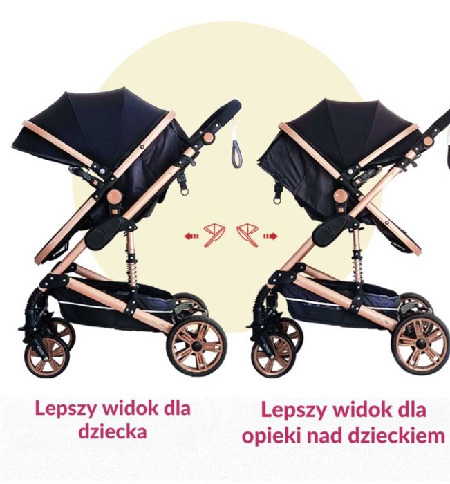 Wózek 3w1 Gondola Spacerówka Fotelik + Gratisy