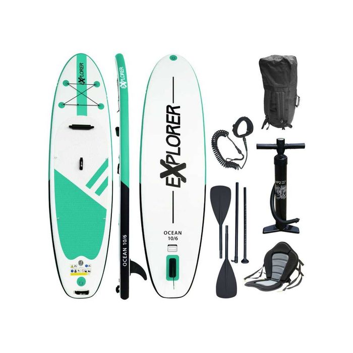 Deska Surfingowa Explorer SUP 320 cm 130 kg + siedzisko kajakowe Ocean