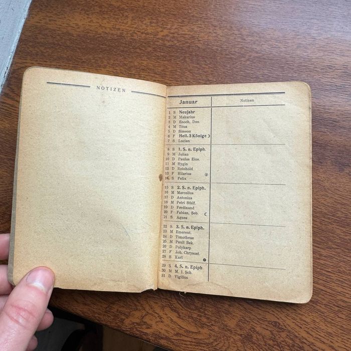 Kalendarz kieszonkowy dla miłośników akwarystyki 1922 rok