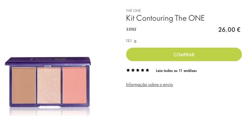 Kit Contouring (Bronzeador + Iluminador + Blush) Super Preço