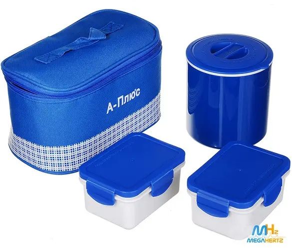 Харчовий термос, ланч-бокс А-Плюс з сумкою палички 500мл