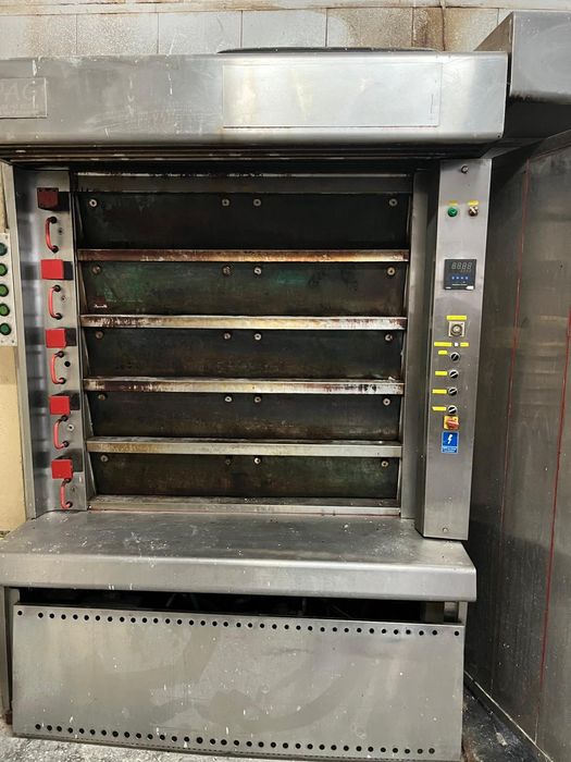 Piec piekarniczy Bongard, dzieży, wózek, mieszałka, ubijarka