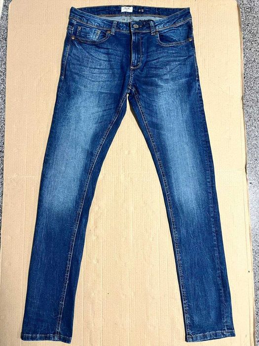 Męskie dżinsy Denim Makers 72D Slim Fit | W33 | Niebieski denim