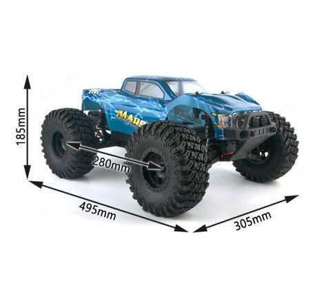 Carro RC Mars Baja HNR 1/10 Brushless 80A  HNR9801 Hobbywing 2S 3S