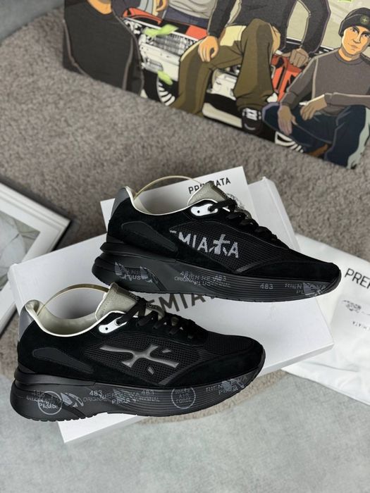 Premiata moerun 7297 black кросівки премиата кросовки mase