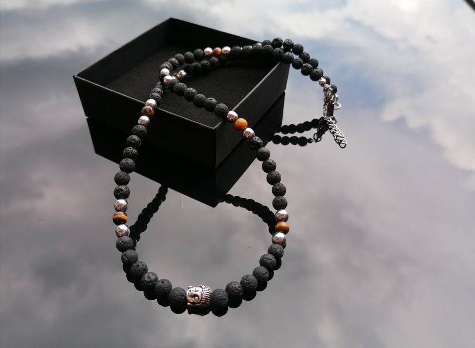 Colar  Masculino Buda - Pedras Naturais