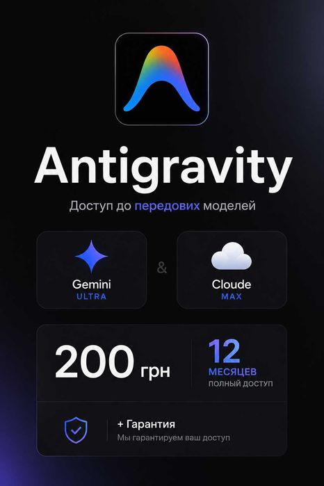 Antigravity на 12 мес. Полний доступ