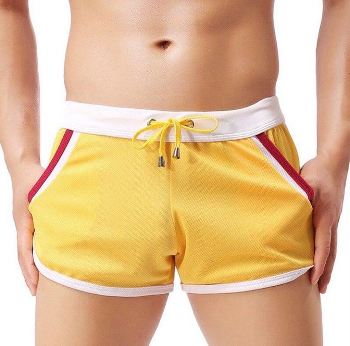 Жовті Чоловічі шорти короткі для тренувань